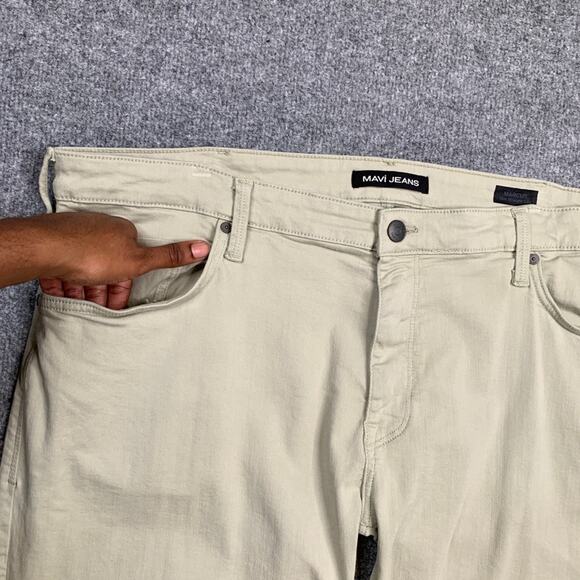 Mavi Jeans Mens 42 Parsley Khaki Marcus Slim Straight Leg Stretch 5 Pocket - Picture 3 of 11